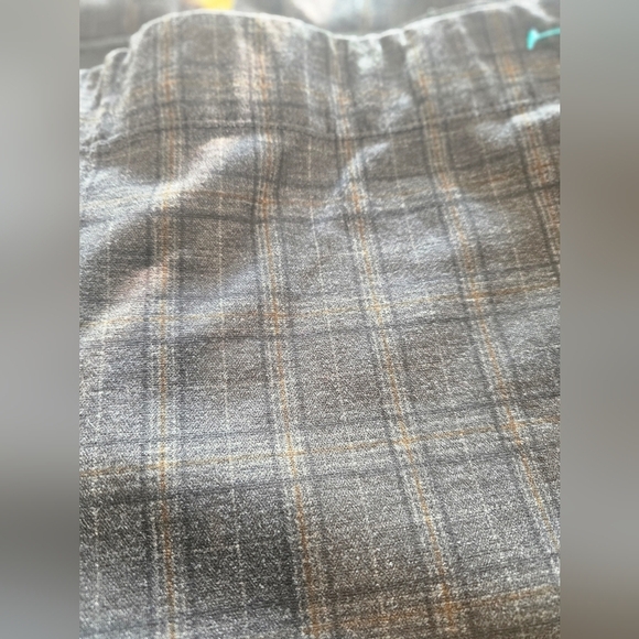 Max Studio XL Gray Plaid Stretch Pull-On Pants Office Career Trousers - Picture 2 of 8